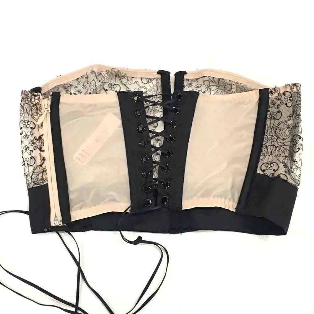 Victorias Secret Sexy Unlined Strapless Corset Bustier Sheer Bra